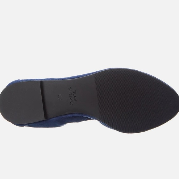 Stuart weitzman Gabby Scrunch Rivet Suede Flat NWT - Picture 7 of 8